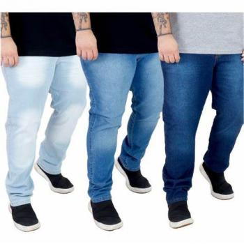 Calça jeans premium plus size