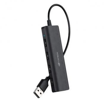 HUB USB C3TECH 2.0 4 PORTAS PRETO HU230BK