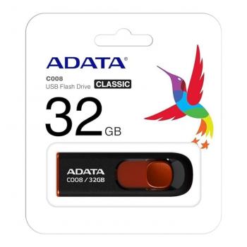 PEN DRIVE ADATA  32GB PRETO VERMELHO