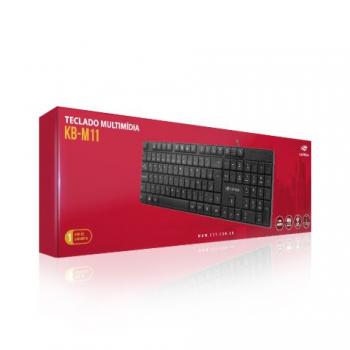 TECLADO USB PADRAO KB-M11BK PRETO - C3