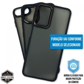 Capa iPhone 13 Pro - Clear Case Fosca Graphite Black