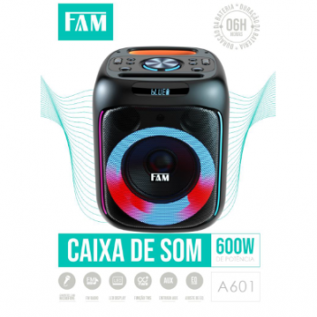 CAIXA DE SOM BLUETOOTH A601 600W FAM