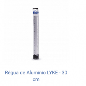 REGUA DE ALUMINIO - 30 CM - (BLISTER) 1