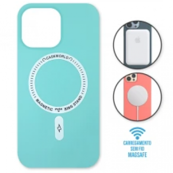 Capa iPhone 14 Max/Plus - Padrão Magsafe Verde Claro