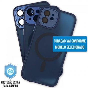 Capa iPhone 16 - Clear Case Fosca Magsafe Navy Blue