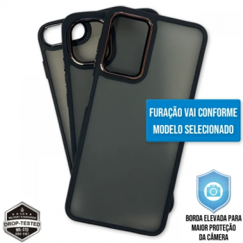 Capa Samsung Galaxy A10s e M01s - Clear Case Fosca Graphite Black