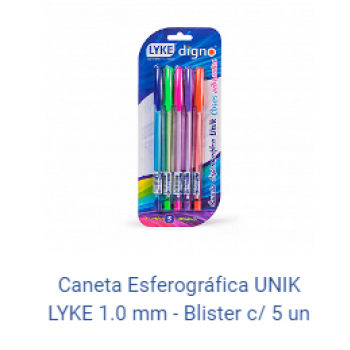 CANETA ESF. UNIK 1.0 MM - BLISTER