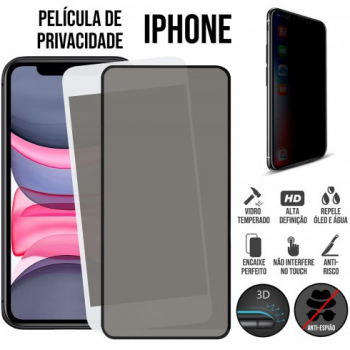 Película de Vidro Privacidade iPhone 17 Pro Preta