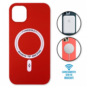Capa iPhone 12 Pro Max - Padrão Magsafe Vermelha