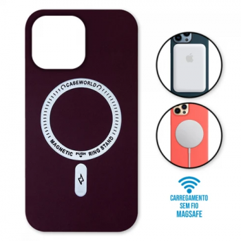 Capa iPhone 13 Pro - Padrão Magsafe Vinho
