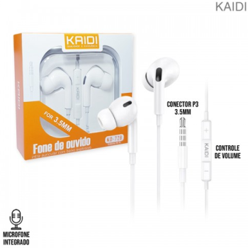 Fone P3 KD-728 Kaidi - Branco