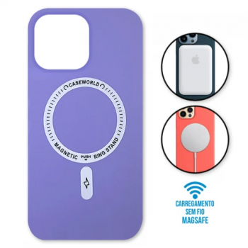 Capa iPhone 13 Pro - Padrão Magsafe Lilás