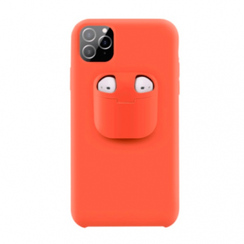 Capa iPhone 11 - Padrão com Suporte para Airpods Goiaba