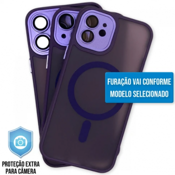 Capa iPhone 12 Pro Max - Clear Case Fosca Magsafe Dark Purple