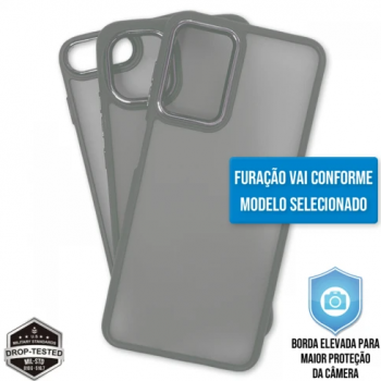 Capa iPhone 12 Pro Max - Clear Case Fosca Titanium Gray