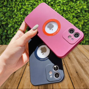 Capa para iPhone 12 Pro Max - Case Silicone Safe Glass Rosa