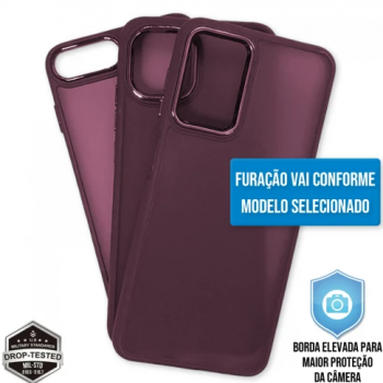 Capa Samsung Galaxy A14 4G e 5G - Clear Case Fosca Dark Pink