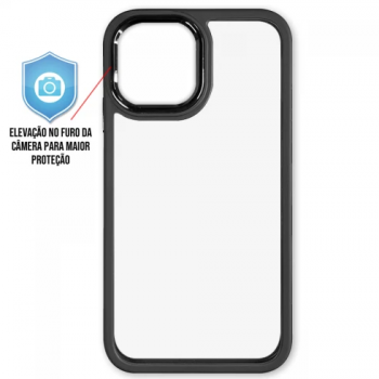 Capa iPhone 13 Pro - Clear Case Preta