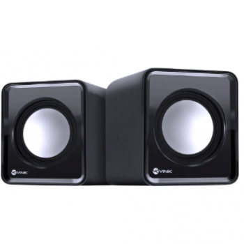 CAIXA DE SOM 2.0 2X1W RMS VS01 PRETO USB 5V 29384 VINIK@