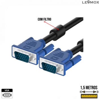 Cabo VGA 1,5m com Filtro LEY-215 Lehmox