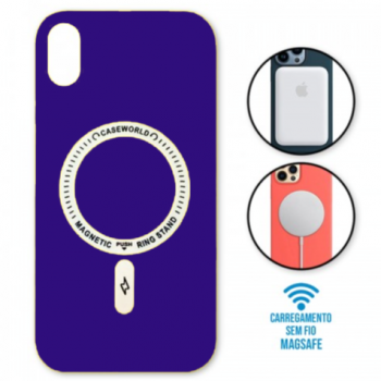 Capa iPhone XR - Padrão Magsafe Azul Marinho