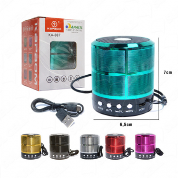 Caixa de Som Portatil Bluetooth Radio Mini Caixa 3W (KA-887)
