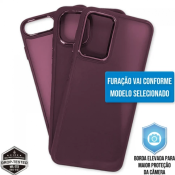 Capa iPhone 15 - Clear Case Fosca Dark Pink