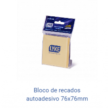 BLOCO RECADO AUTO-ADESIVO 76X76MM - AMAR