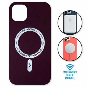Capa iPhone 11 Pro Max - Padrão Magsafe Vinho