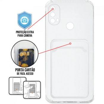 Capa Motorola Moto E30 e E40 - TPU Premium Case Card Transparente