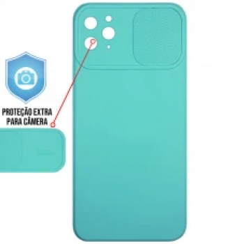 Capa para iPhone 11 Pro Max - Emborrachada Cam Protector Verde Claro