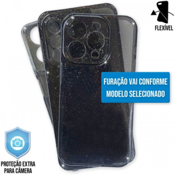 Capa TPU Glitter Premium Samsung Galaxy A36 5G - Preta