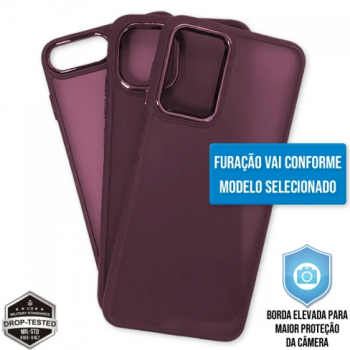 Capa Xiaomi Redmi Note 11 4G e Note 11S 4G - Clear Case Fosca Dark Pink