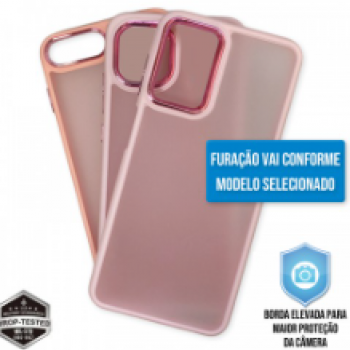 Capa Motorola Moto E22 - Clear Case Fosca Chanel Pink
