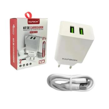 CARREGADOR FONTE DE TOMADA RAPIDO 5V 5.1A 1M