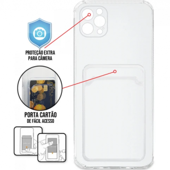 Capa iPhone 12 Pro Max - TPU Premium Case Card Transparente