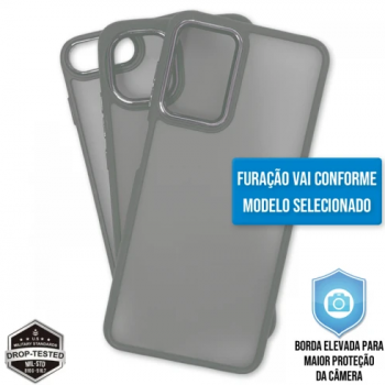 Capa iPhone 12 e 12 Pro - Clear Case Fosca Titanium Gray