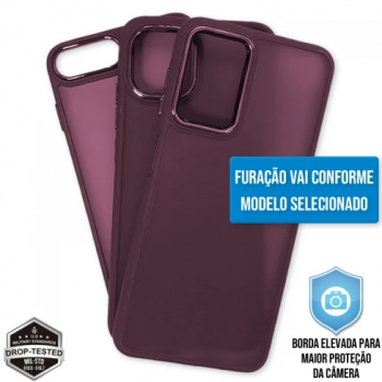 Capa iPhone 12 Pro Max - Clear Case Fosca Dark Pink