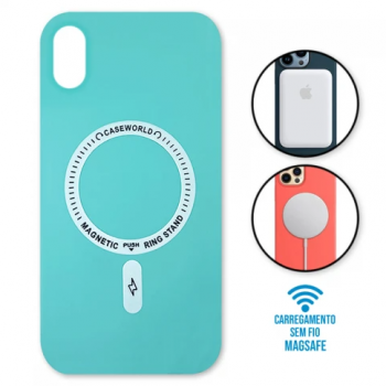 Capa iPhone XR - Padrão Magsafe Verde Claro
