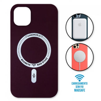 Capa iPhone 12 Pro Max - Padrão Magsafe Vinho