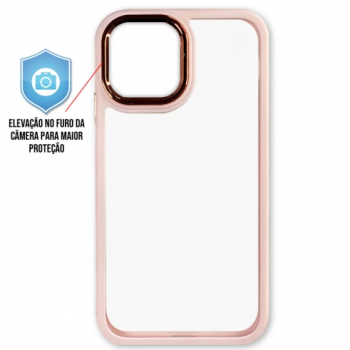 Capa iPhone 12 Pro Max - Clear Case Rosa
