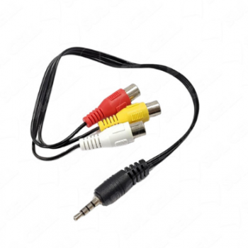 Cabo P3 (Stereo) x 3 Rca Femea (XT-2197) - 30cm