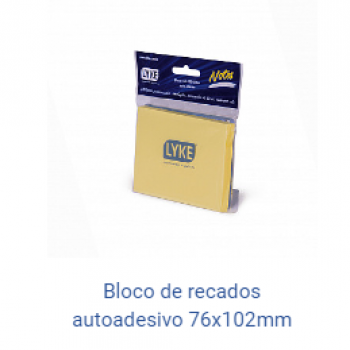BLOCO RECADO AUTO-ADESIVO 76X102MM - AMAR