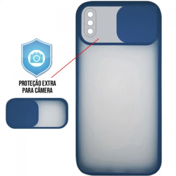 Capa para iPhone X e XS - Cam Protector Azul Marinho