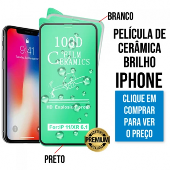 Película de Cerâmica Brilho para iPhone 14 Pro Preta
