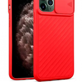 Capa para iPhone 11 Pro Max - Emborrachada Cam Protector Vermelha