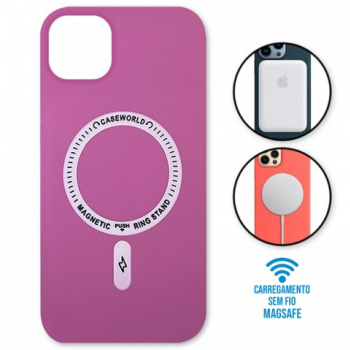 Capa iPhone 13 Pro - Padrão Magsafe Magenta