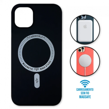 Capa iPhone 12 Pro Max - Padrão Magsafe Preta