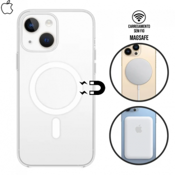 Capa iPhone 14 - TPU Magsafe Transparente
