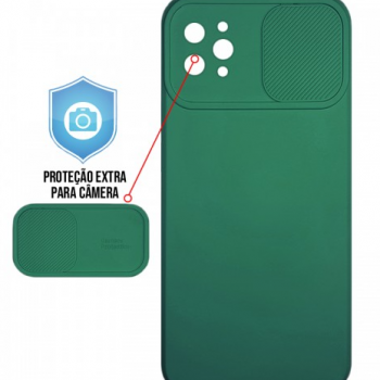 Capa para iPhone 12 Pro Max - Emborrachada Cam Protector Verde Escuro